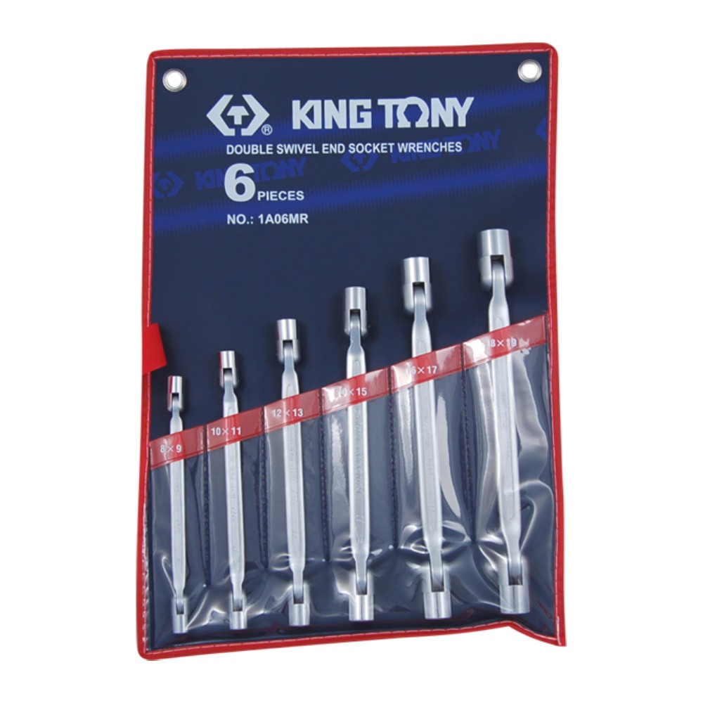 ประแจบล็อก KINGTONY 1A06MR แบบอ่อนตัว 2 หัว  6 ชิ้น 