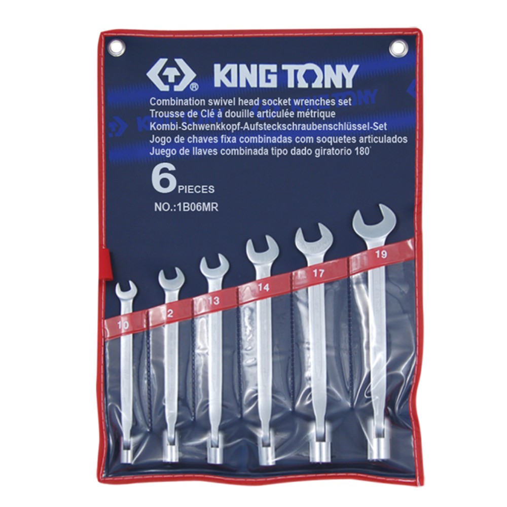ประแจปากตายข้างบล็อก KINGTONY 1B06MR  6 ชิ้น 