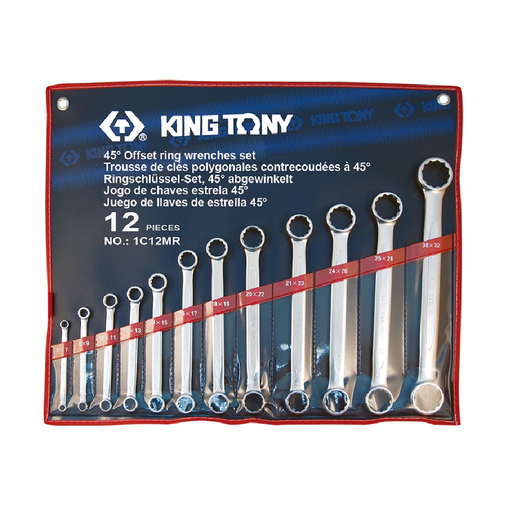ประแจแหวน KINGTONY 1C12MR คอตรง 12 ชิ้น