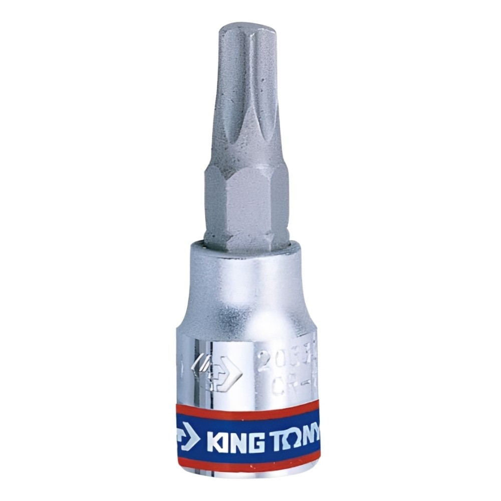 ลูกบล็อกเดือยโผล่หัวทอร์ค KINGTONY 203708 แบบสั้น รู 1 4 นิ้ว ขนาด T8
