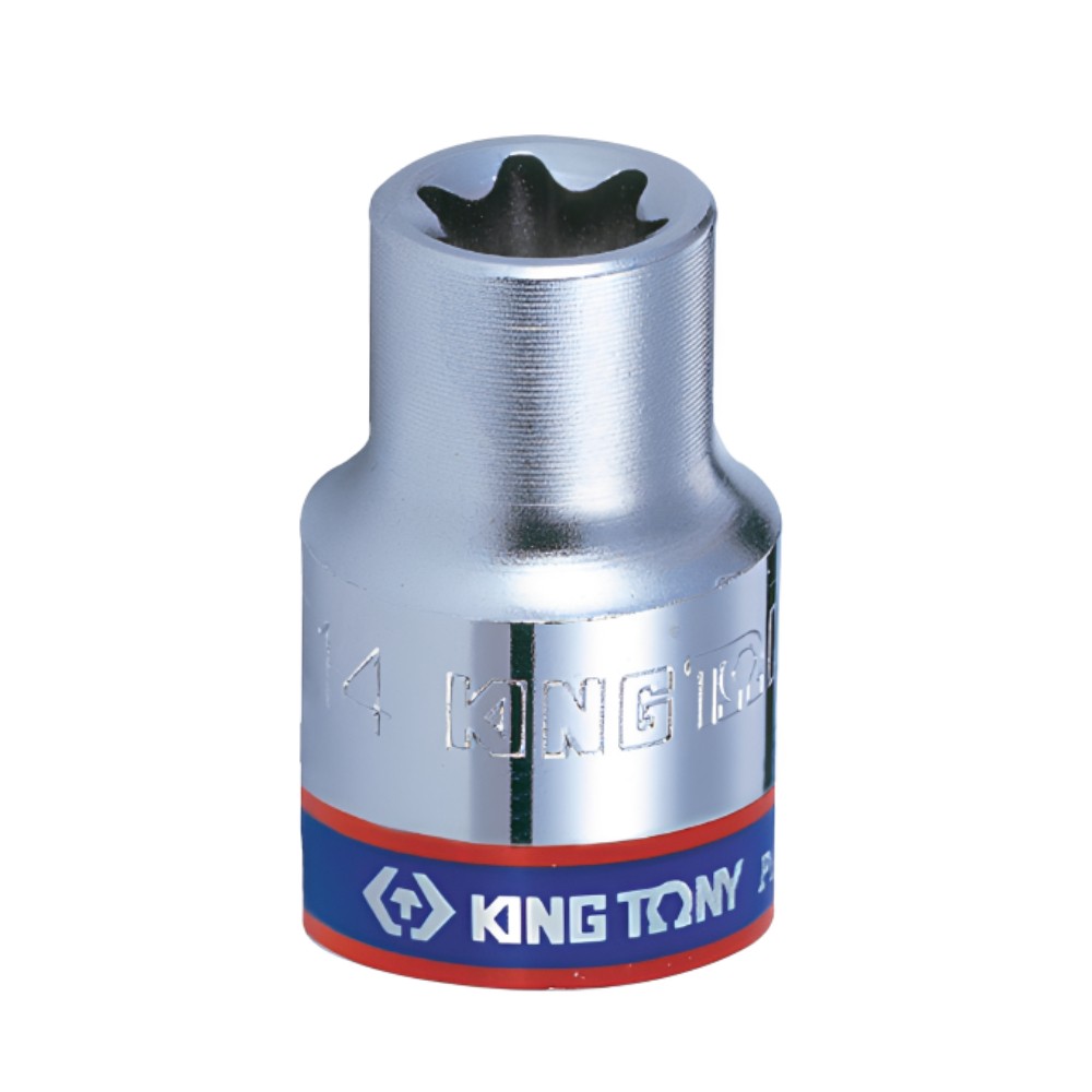 ลูกบล็อกทอร์ค KINGTONY 237506M แบบสั้น รู 1 4 นิ้ว ขนาด E6