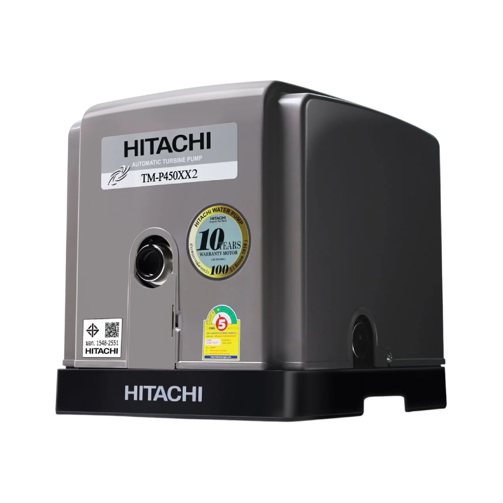 ปั๊มน้ำอัตโนมัติ แบบเทอร์ไบน์ HITACHI TM P450XX2 ขนาด 1 นิ้ว  450 วัตต์ 