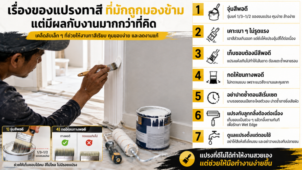 เรื่องของแปรงทาสีที่มักถูกมองข้าม แต่มีผลกับงานมากกว่าที่คิด เรื่องของแปรงทาสีที่มักถูกมองข้าม แต่มีผลกับงานมากกว่าที่คิด