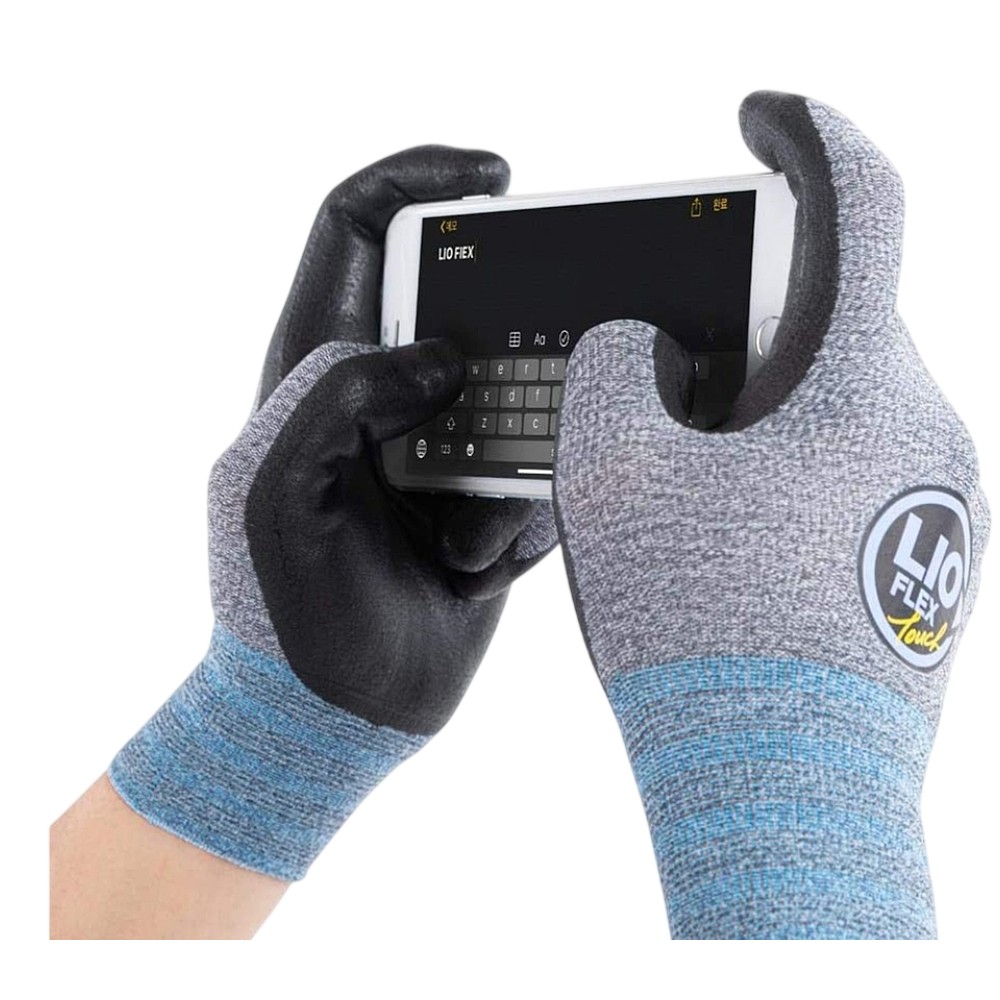 ถุงมือเซฟตี้ LIO FLEX TOUCH ทัชสกรีน มาตรฐานระดับ 4121X ไซส์ M  EU 8 