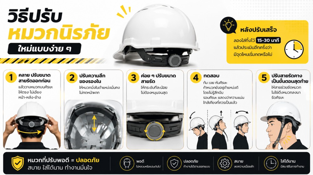 หมวกนิรภัย กดหัว ใส่นานแล้วปวด เกิดจากอะไร หมวกนิรภัย กดหัว ใส่นานแล้วปวด เกิดจากอะไร