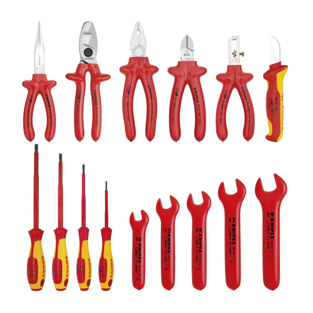 กระเป๋าเครื่องมือช่าง KNIPEX 98 99 13 แบบม้วนเก็บเครื่องมือ พร้อมเครื่องมือ 15 ชิ้น