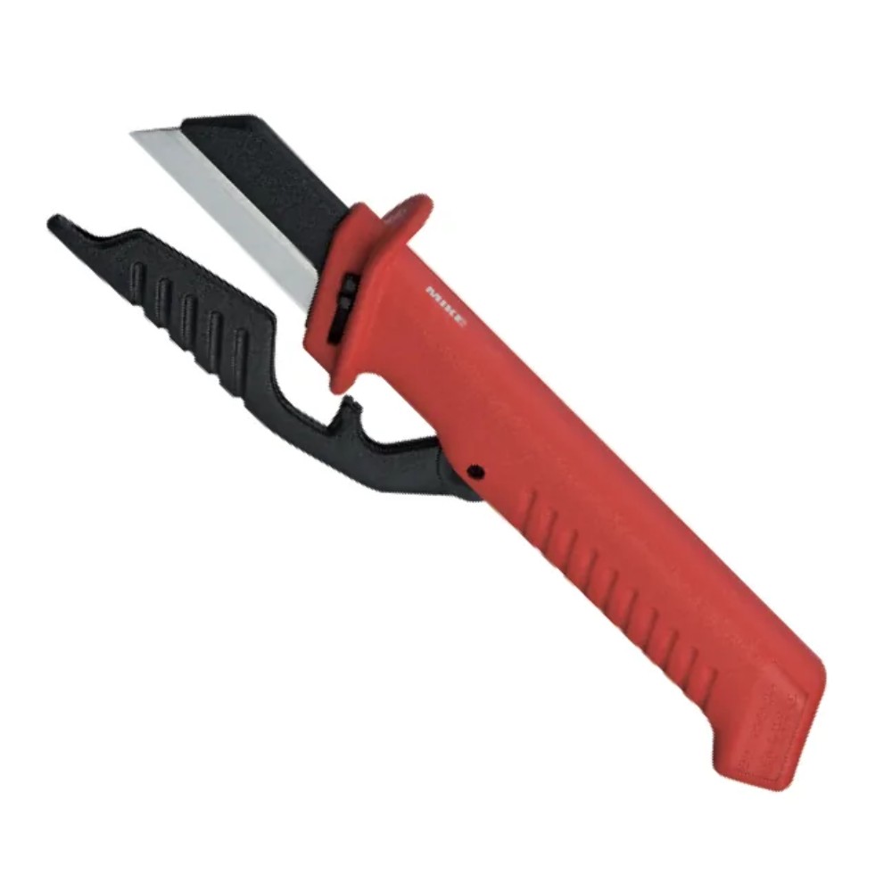 มีดปอกสายไฟ KNIPEX 98 56 Cable Knife ด้ามหุ้มฉนวนกันไฟ