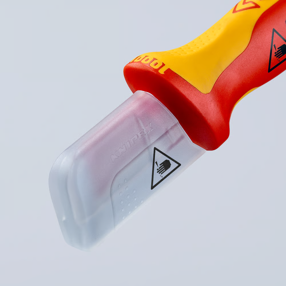 มีดปอกสายไฟ KNIPEX 98 55 Cable Knife ด้าม VDE ขนาด 180 มม 