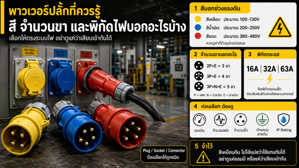 เรื่องของพาวเวอร์ปลั๊กที่ควรรู้ สี จำนวนขา และพิกัดไฟบอกอะไรบ้าง