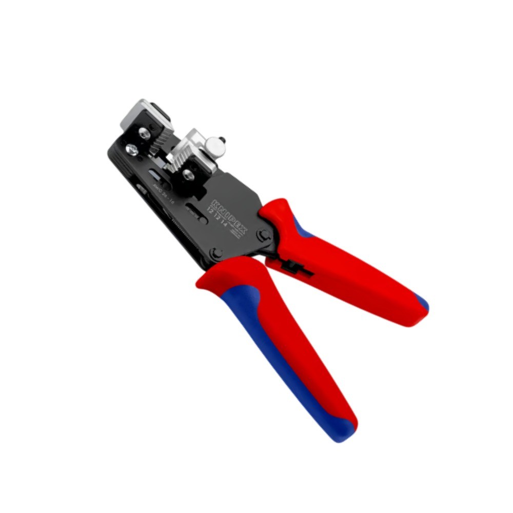 คีมปอกสายไฟ KNIPEX 12 12 14 แบบแม่นยำพร้อมใบมีดขึ้นรูป AWG 