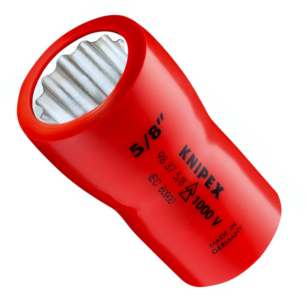 ลูกบล็อก KNIPEX 98 37 5 8  Socket หุ้มฉนวนกันไฟ VDE 1000V รู 3 8 นิ้ว ขนาด 5 8 นิ้ว