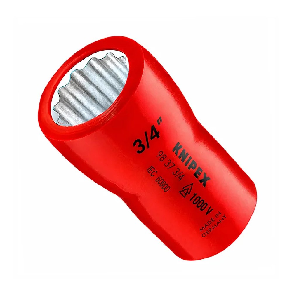 ลูกบล็อก KNIPEX 98 37 3 4  Socket หุ้มฉนวนกันไฟ VDE 1000V รู 3 8 นิ้ว ขนาด 3 4 นิ้ว
