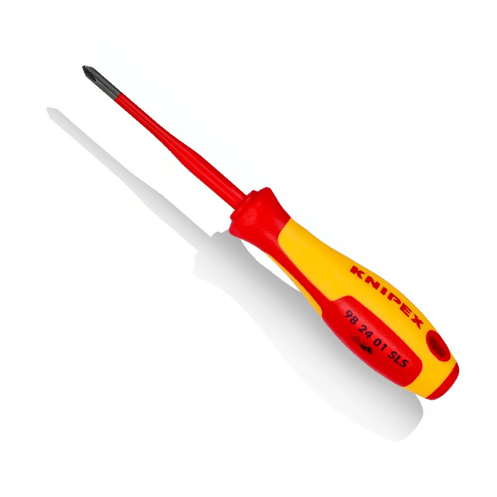ไขควง VDE KNIPEX 98 24 01 SLS หุ้มฉนวนกันไฟ VDE 1000V ขนาด PH S1 x 187 มม 
