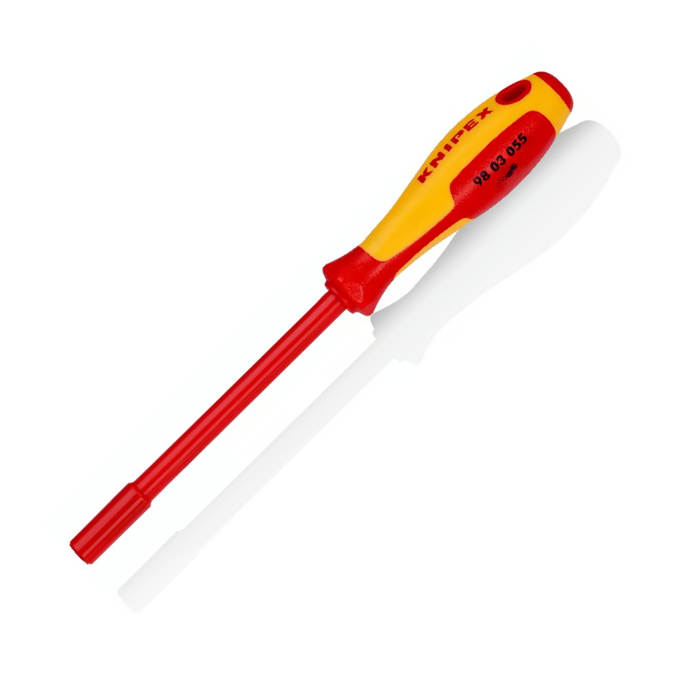 ไขควงบล็อกหกเหลี่ยม KNIPEX 98 03 055 หุ้มฉนวนกันไฟ VDE 1000V ขนาด 5 5 x 232 มม 