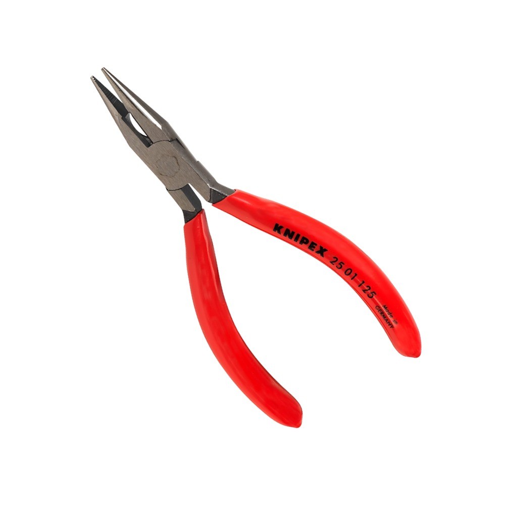 คีมปากแหลมแบนพร้อมคมตัด KNIPEX 25 01 125 SB ขนาด 125 มม 
