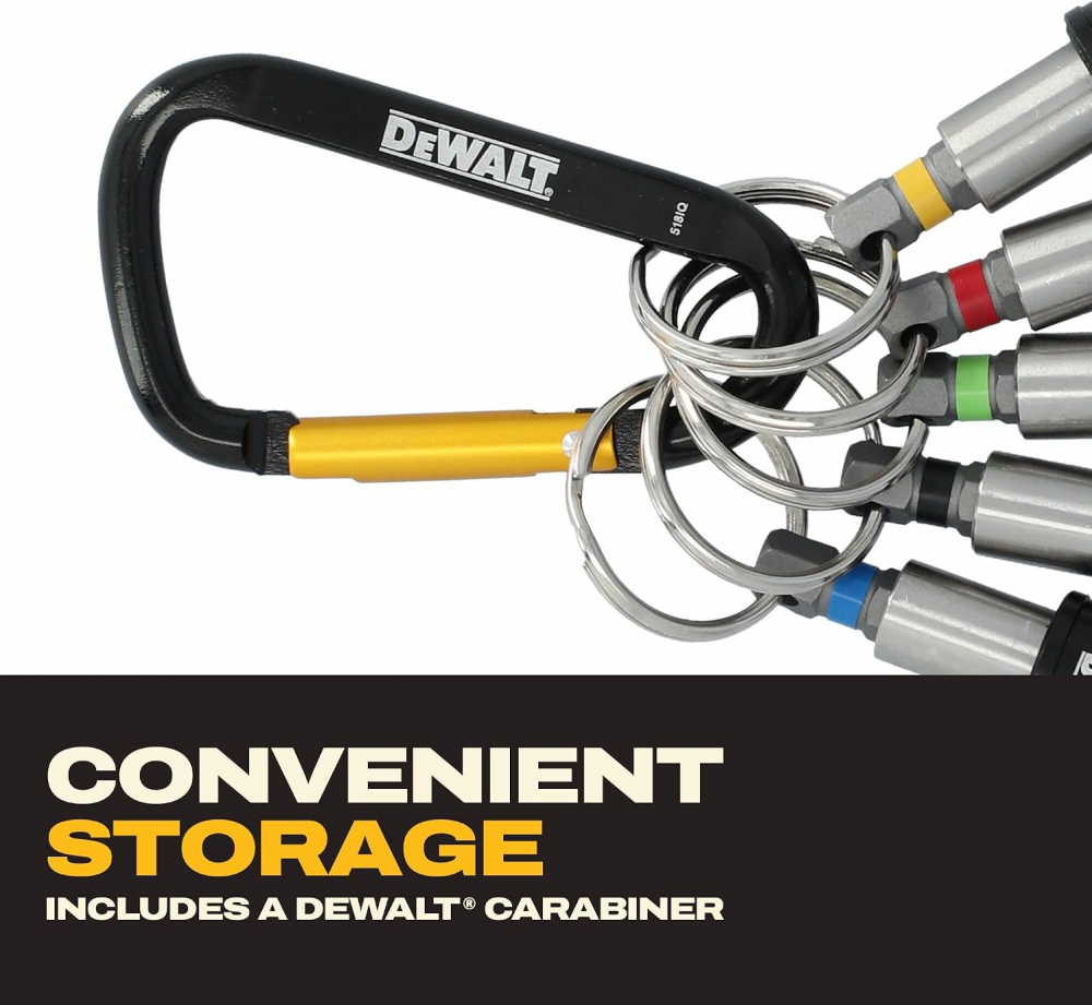 ชุดพวงกุญแจเก็บดอกไขควง DEWALT DWAFHLDKC5 ขนาด 1 4 นิ้ว  5 ชิ้น 