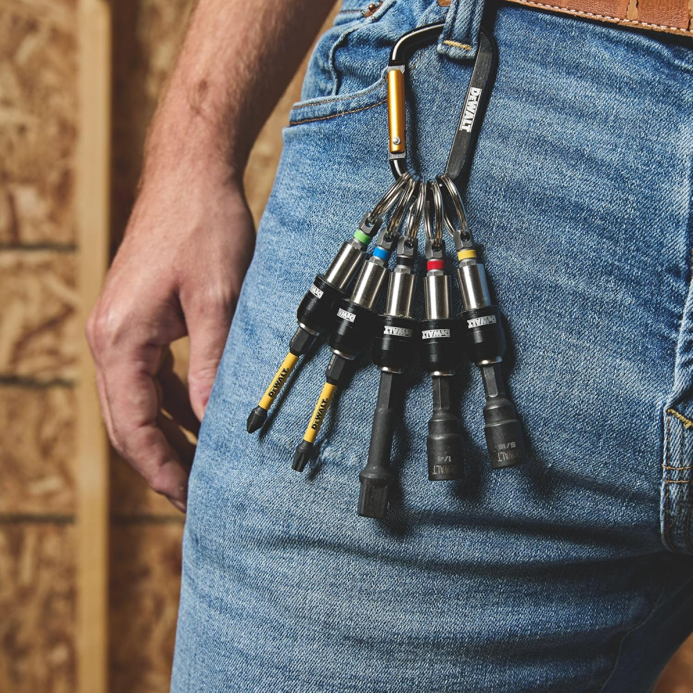ชุดพวงกุญแจเก็บดอกไขควง DEWALT DWAFHLDKC5 ขนาด 1 4 นิ้ว  5 ชิ้น 