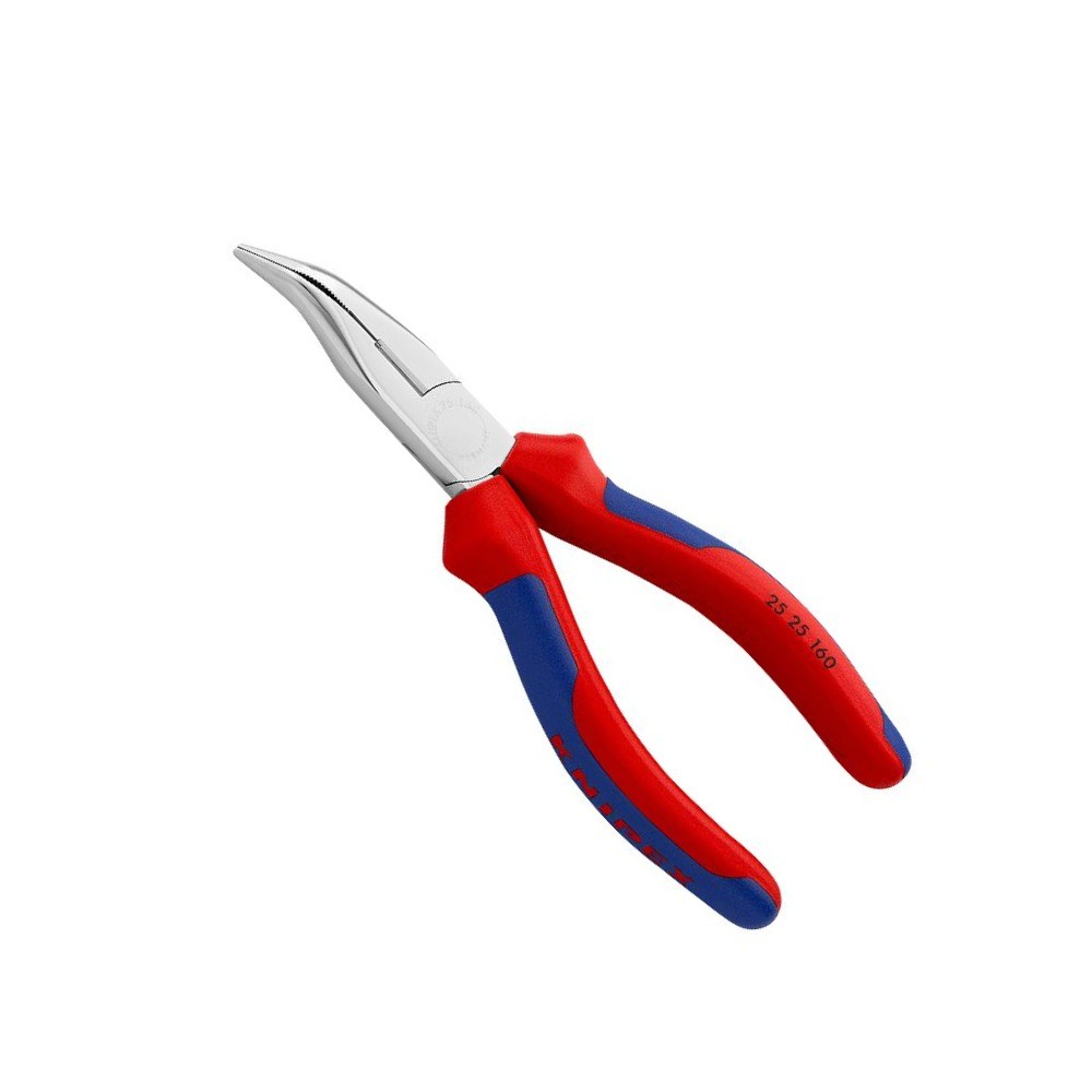 คีมปากแหลมแบนพร้อมคมตัด KNIPEX 25 25 160 ขนาด 160 มม 