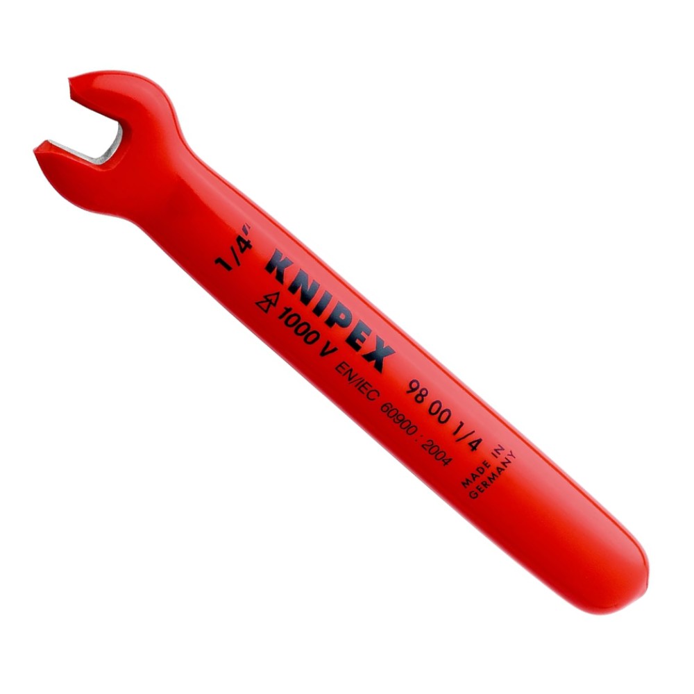 ประแจปากตาย VDE KNIPEX 98 00 1 4  Open end wrench หุ้มฉนวนกันไฟ 1000V ขนาด 1 4 นิ้ว