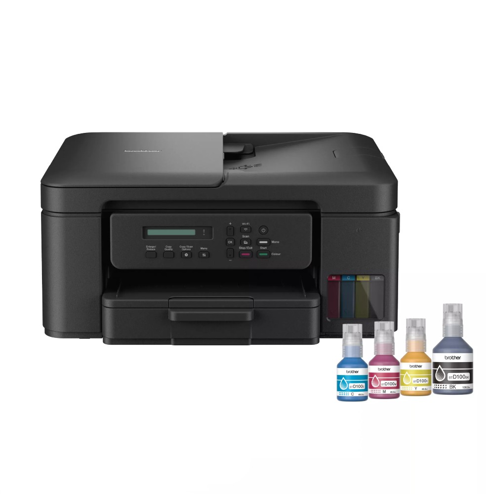 เครื่องพิมพ์มัลติฟังก์ชันอิงค์เจ็ท Brother DCP T730DW Ink Tank Printer พิมพ์สองหน้าไร้สาย