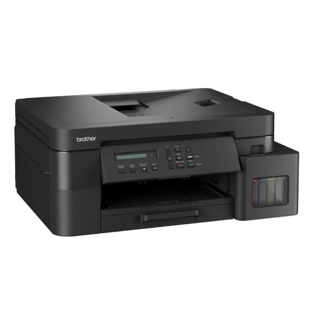 เครื่องพิมพ์มัลติฟังก์ชันอิงค์เจ็ท Brother DCP T830DW Ink Tank Printer พิมพ์สองหน้า ขนาด 435x418x180 mm 
