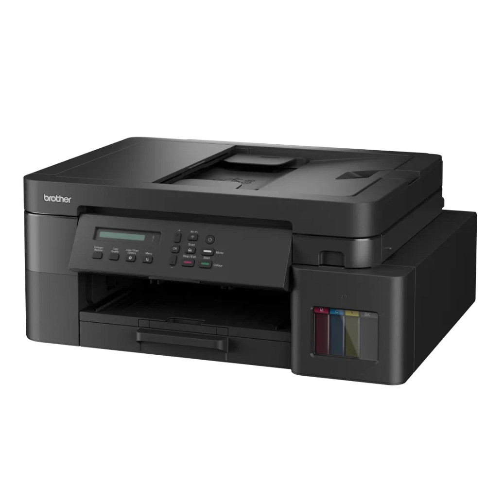 เครื่องพิมพ์มัลติฟังก์ชันอิงค์เจ็ท Brother DCP T830DW Ink Tank Printer พิมพ์สองหน้า ขนาด 435x418x180 mm 