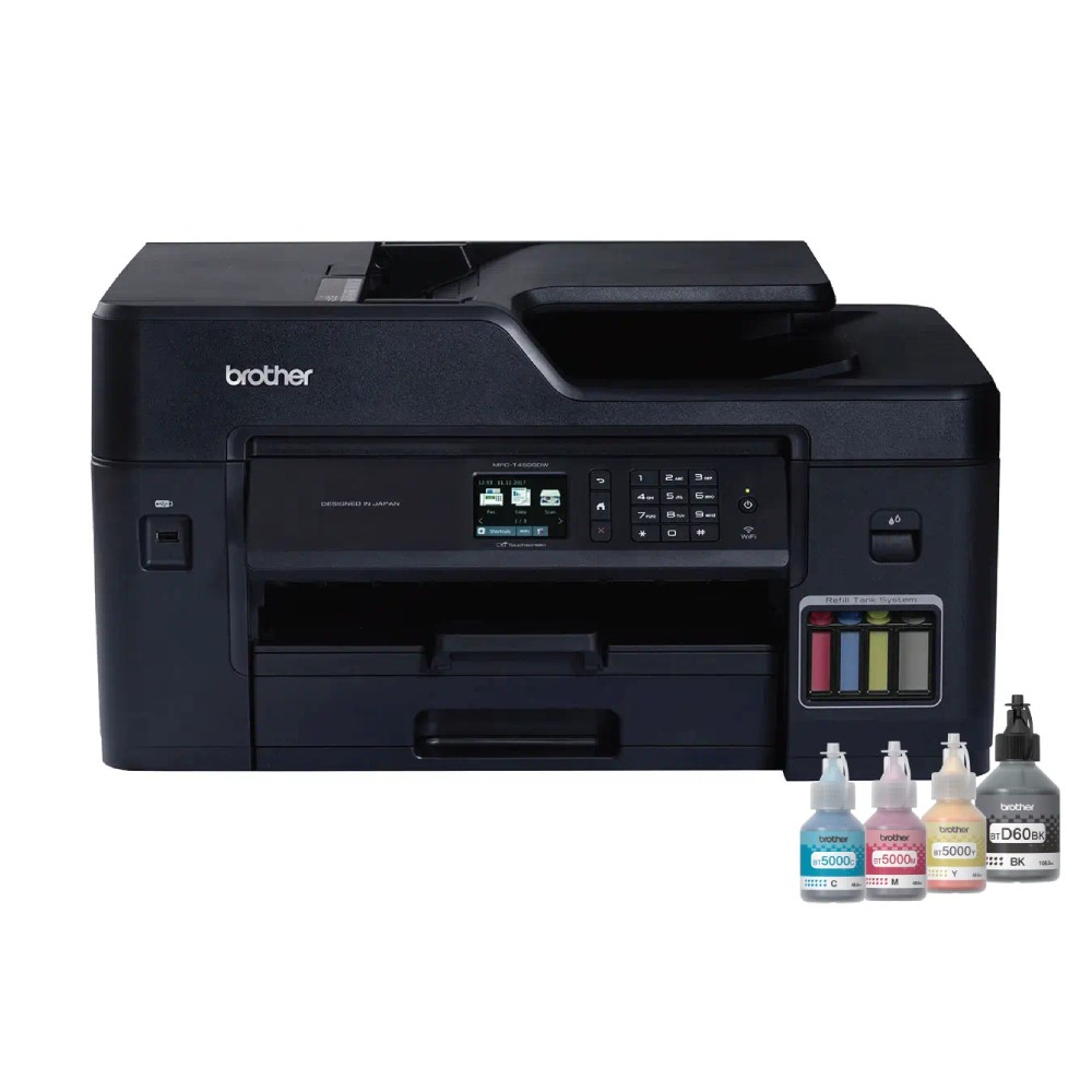 เครื่องพิมพ์มัลติฟังก์ชันอิงค์เจ็ท Brother MFC T4500DW Ink Tank Printer 6 in 1 ขนาด 575x477x310 mm 