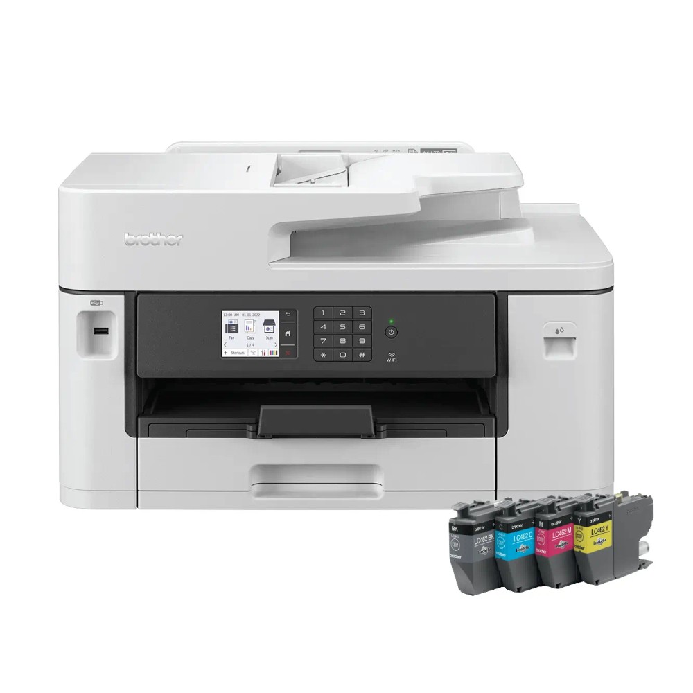 เครื่องพิมพ์มัลติฟังก์ชันอิงค์เจ็ท Brother MFC J2340DW Inkjet Printer A3 พิมพ์สองหน้า ขนาด 530x398x305 mm 