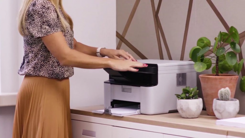 เครื่องพิมพ์มัลติฟังก์ชันเลเซอร์ขาวดำ Brother DCP 1610W Mono Laser Printer A4 รองรับWiFi ขนาด 385x340x255 mm