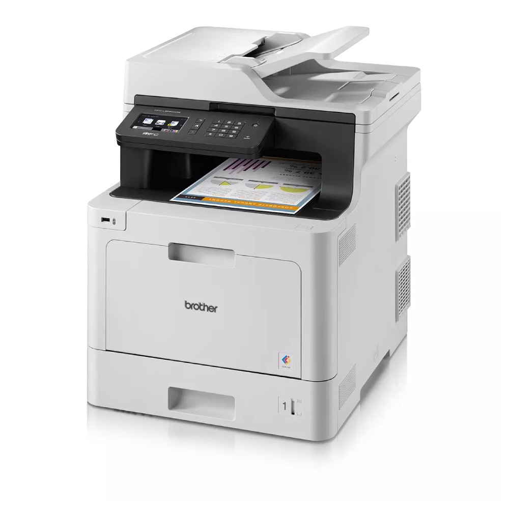 เครื่องพิมพ์มัลติฟังก์ชันเลเซอร์สี Brother MFC L8690CDW A4  in 1 พิมพ์สองหน้า ขนาด 435x526x539 mm 
