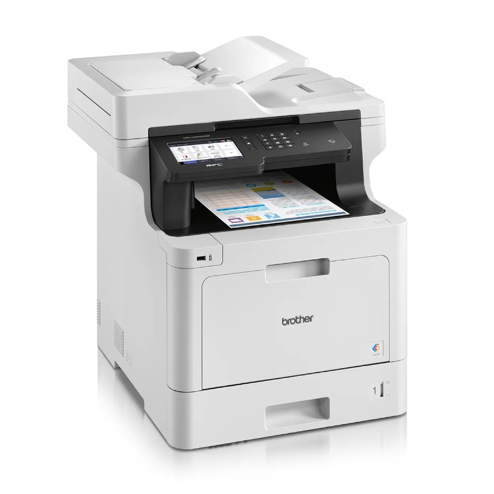 เครื่องพิมพ์มัลติฟังก์ชันเลเซอร์สี Brother MFC L8900CDW A4 4 in 1 ขนาด 495x526x549 mm 