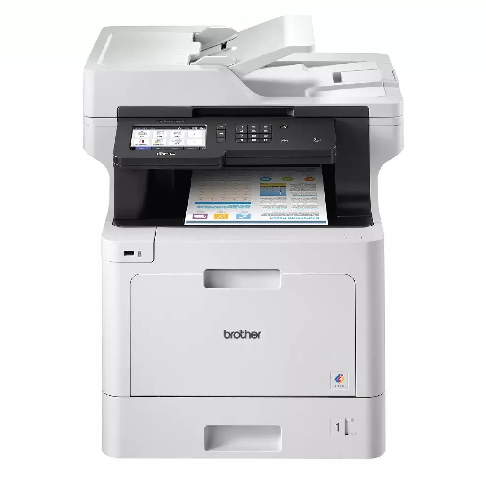 เครื่องพิมพ์มัลติฟังก์ชันเลเซอร์สี Brother MFC L8900CDW A4 4 in 1 ขนาด 495x526x549 mm 