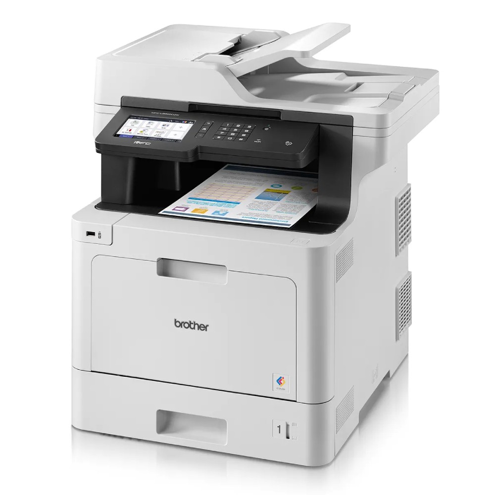 เครื่องพิมพ์มัลติฟังก์ชันเลเซอร์สี Brother MFC L8900CDW A4 4 in 1 ขนาด 495x526x549 mm 