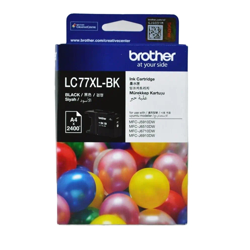 ตลับหมึก Brother LC 77XLBK สำหรับเครื่องอิงค์เจ็ท MFC J สีดำ