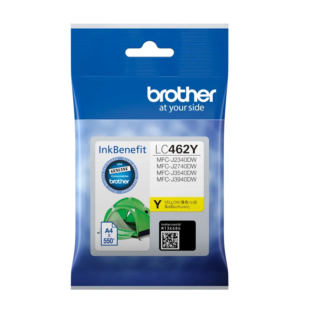 ตลับหมึก Brother LC 462Y สำหรับเครื่องอิงค์เจ็ท MFC J สีเหลือง