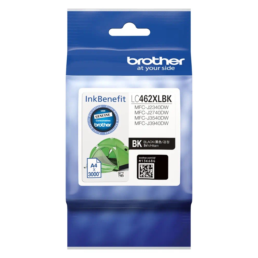 ตลับหมึก Brother LC 462XLBK สำหรับเครื่องอิงค์เจ็ท MFC J สีดำ