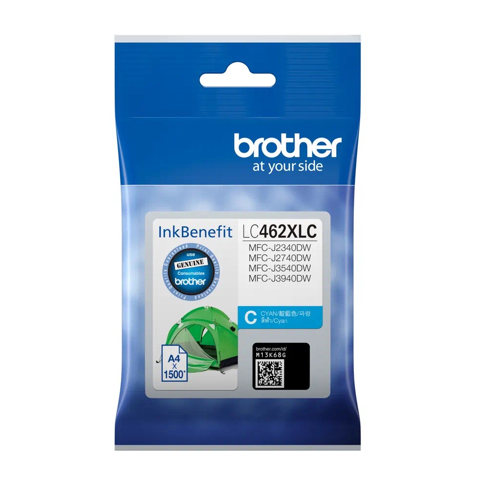 ตลับหมึก Brother LC 462XLC สำหรับเครื่องอิงค์เจ็ท MFC J สีฟ้า