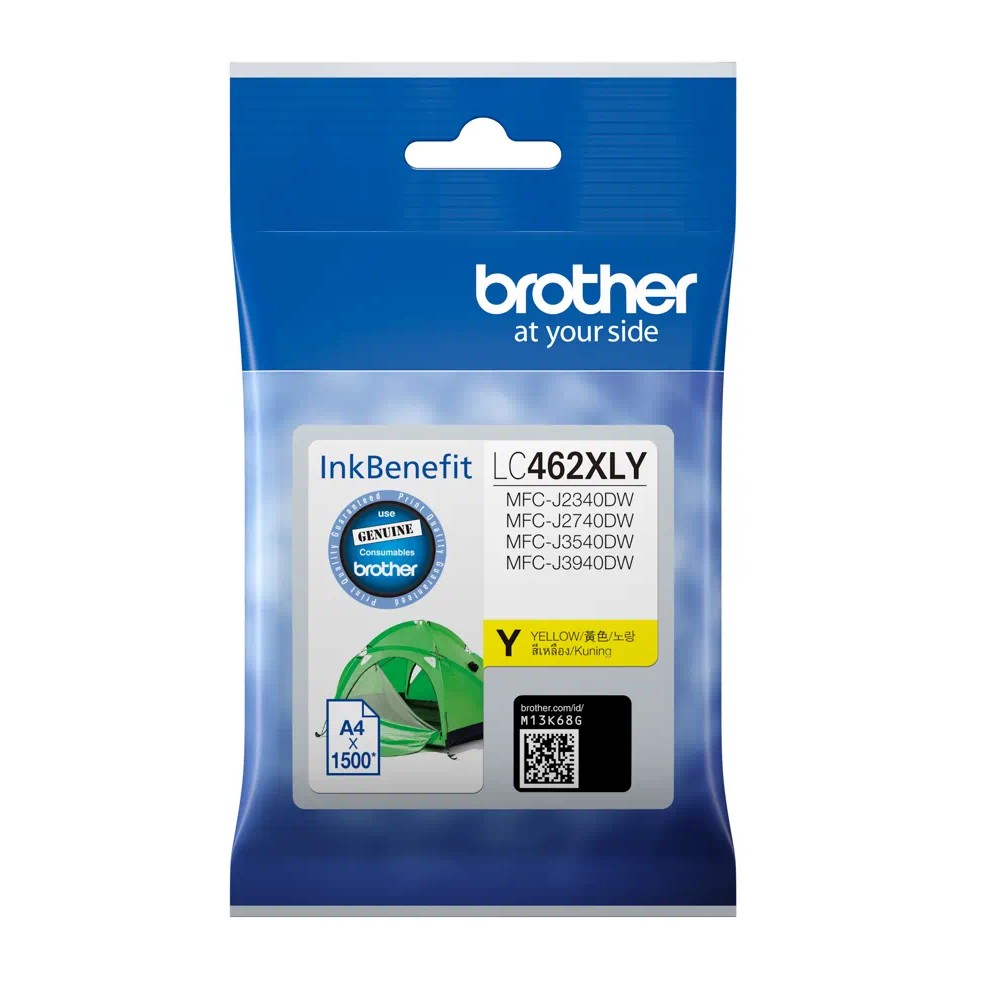 ตลับหมึก Brother LC 462XLY สำหรับเครื่องอิงค์เจ็ท MFC J สีเหลือง