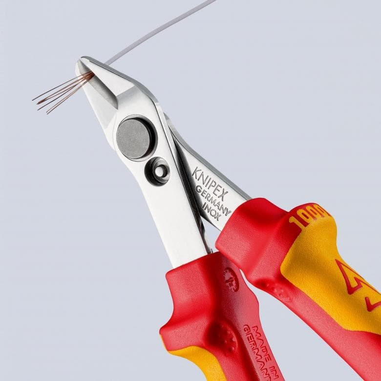 คีมตัด (งานอิเลทรอนิค-มีสปริง) KNIPEX 78 06 125 SB ขนาด 125 มิล ด้าม VDE (Electronic Super Knips®)