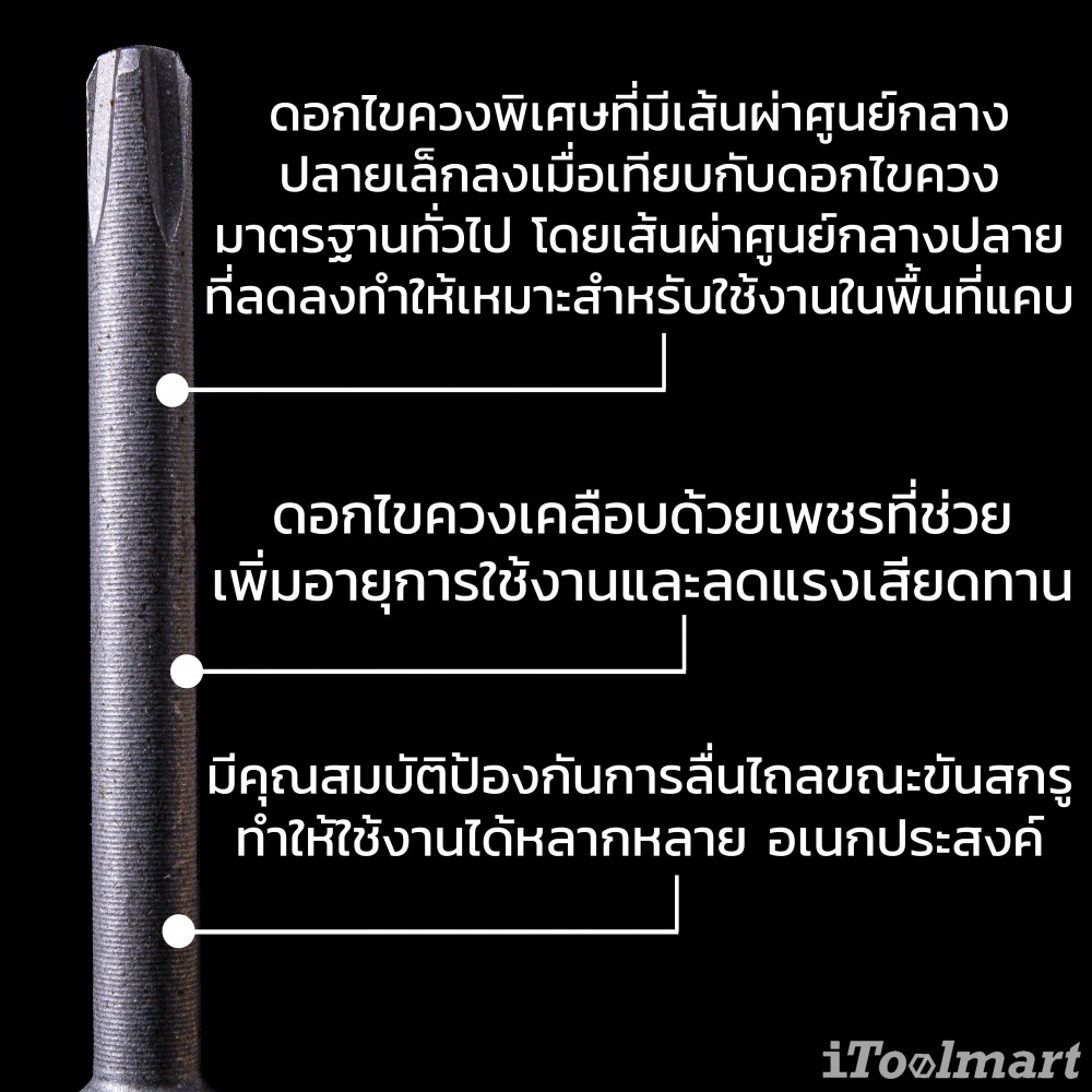 ดอกไขควงหัวแฉก Wera PH2 ขนาด 50 mm. 851/4 R tip bits 05160899001