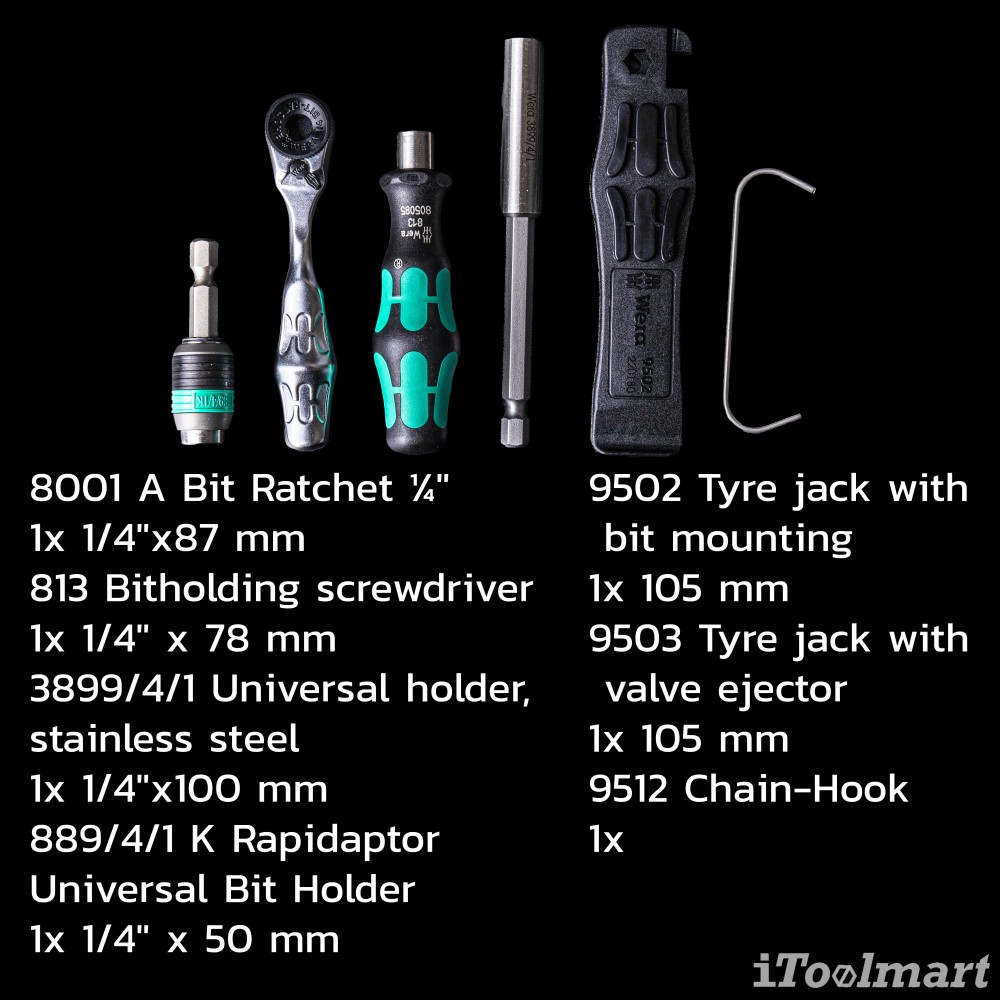 ชุดประแจ Wera ซ่อมจักรยาน 5004183001 Bicycle Set Tool-Check Plus 3A