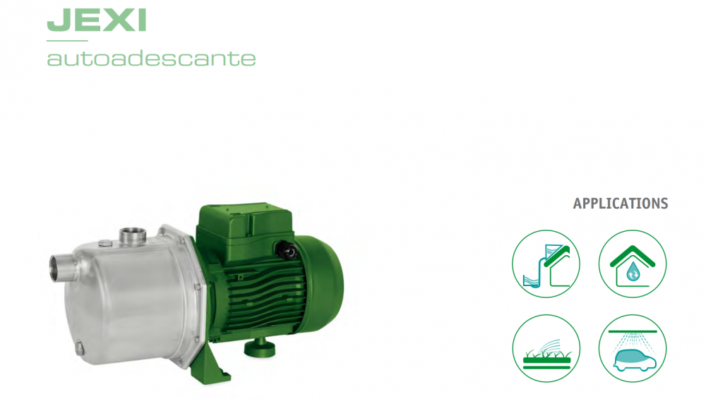 ปั๊มน้ำหอยโข่ง SEALAND JEXI ขนาด 1 x 1 นิ้ว แรงดัน 0.6 - 1.2HP 0.44 - 0.88kW 220โวลต์