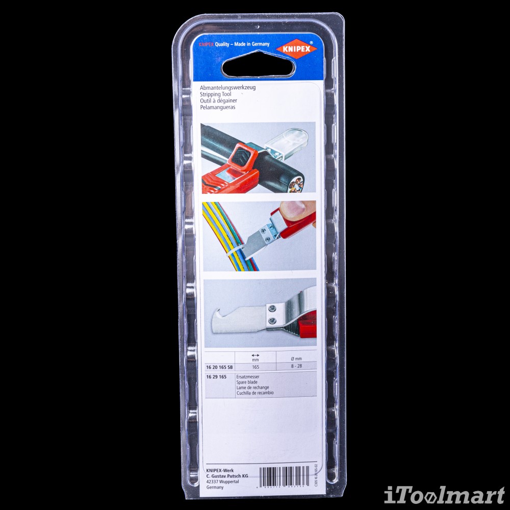 มีดปอกสายไฟ KNIPEX 16 20 165 SB