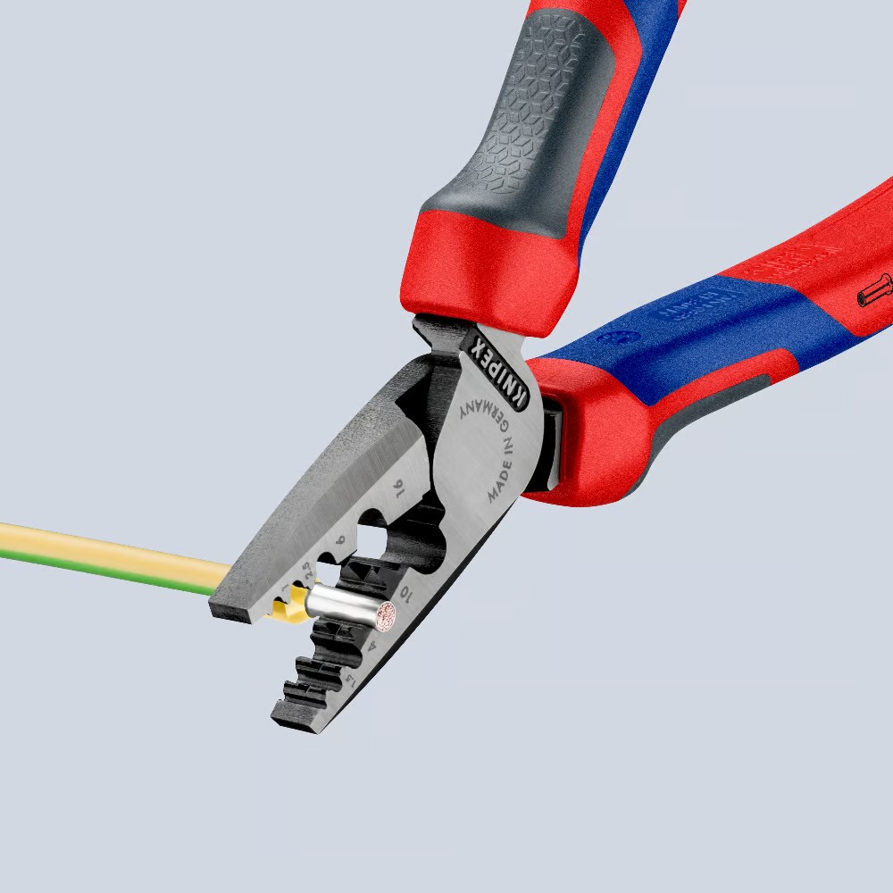 คีมย้ำ Knipex 97 72 180 คีมย้ำคอร์ดเอ็น 7 นิ้ว 180 mm