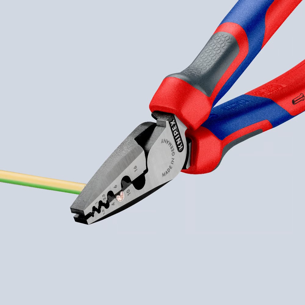 คีมย้ำ Knipex 97 72 180 คีมย้ำคอร์ดเอ็น 7 นิ้ว 180 mm