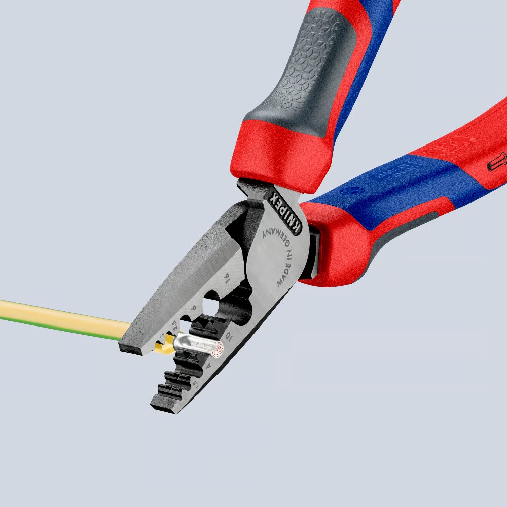 คีมย้ำ Knipex 97 72 180 คีมย้ำคอร์ดเอ็น 7 นิ้ว 180 mm