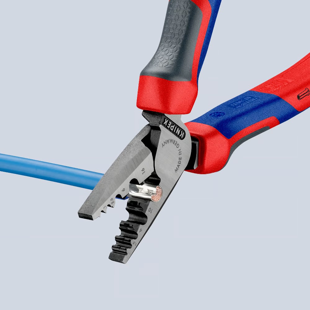 คีมย้ำ Knipex 97 72 180 คีมย้ำคอร์ดเอ็น 7 นิ้ว 180 mm