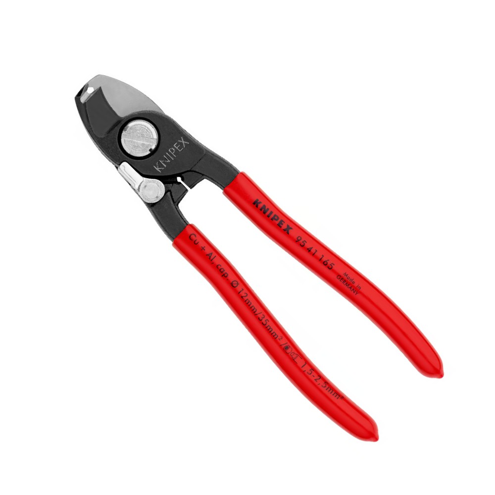 คีมตัดสายไฟ Knipex 95 41 165 ปอกสายได้ ระบบล็อคสปริง 165 mm