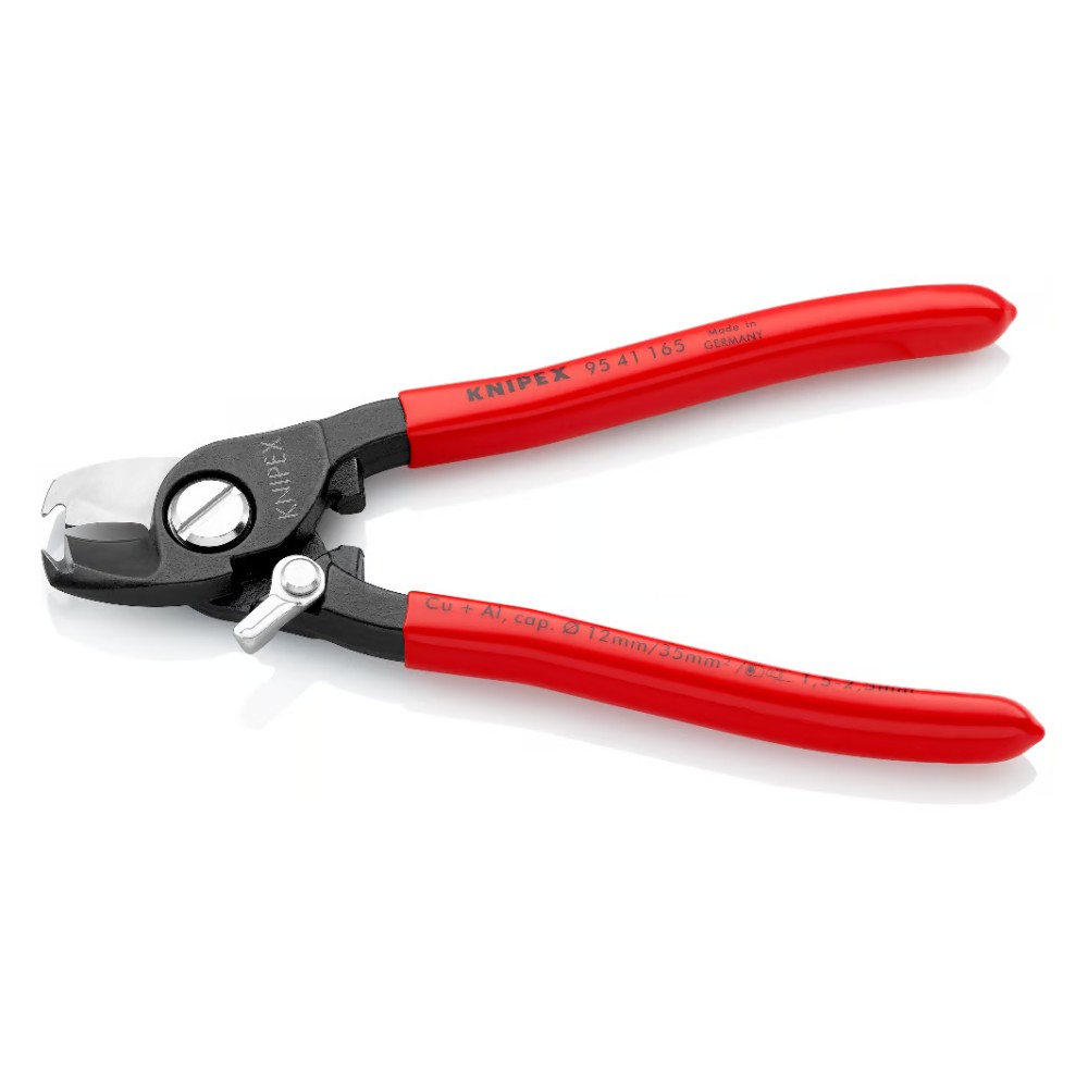 คีมตัดสายไฟ Knipex 95 41 165 ปอกสายได้ ระบบล็อคสปริง 165 mm
