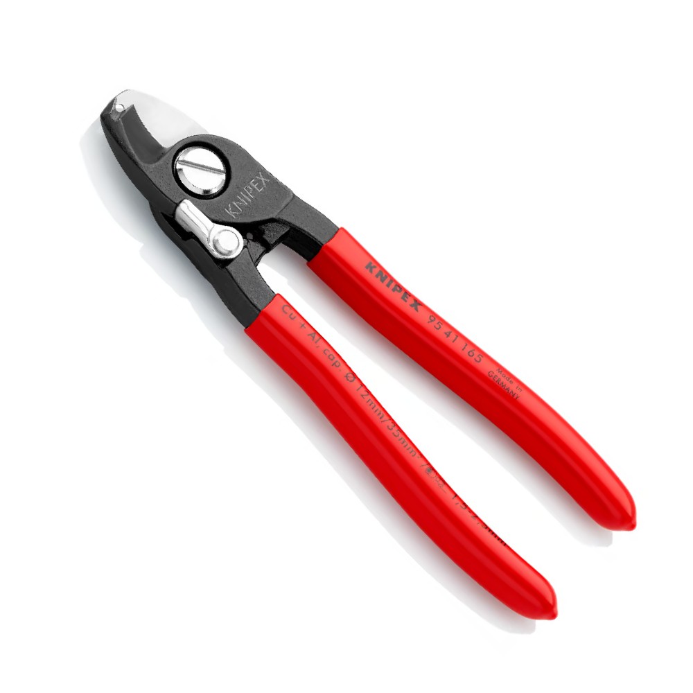คีมตัดสายไฟ Knipex 95 41 165 ปอกสายได้ ระบบล็อคสปริง 165 mm